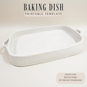 Plantilla de cerámica para fuente de horno: Construcción de bandejas para lasaña (patrón PDF)