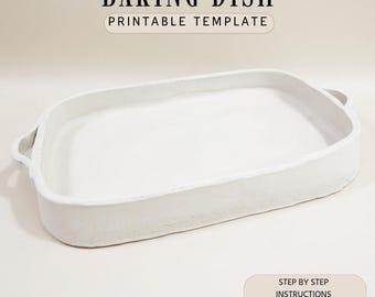 Baking Dish Pottery Template: Bakeware Lasagna Pan Slab Building (PDF Pattern)