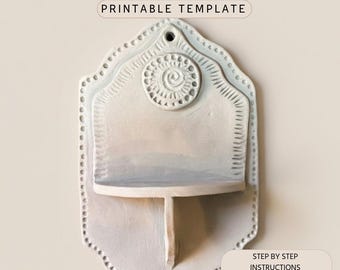 Ceramic Wall Altar Pottery Template: Slab building template (PDF Pattern)