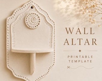 Ceramic Wall Altar Slab Building Template: Pottery Pattern (PDF Pattern)