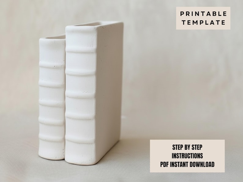 Book Vase Pottery Template – Printable PDF for Slab Building - Etsy