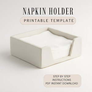 Ceramic napkin holder Template: Slab Building Tool (PDF Pattern)