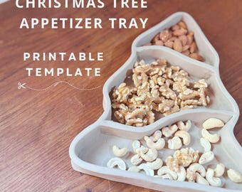 Christmas Tree Plate Pottery Template: Slab Building Pattern (PDF)