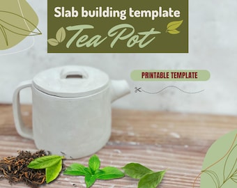 Ceramic Teapot Pottery Template: DIY Slab Building (PDF Pattern)