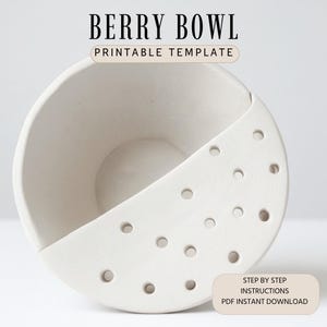 Berry Bowl Pottery Template: Ceramic homeware Slab Building (PDF Pattern)