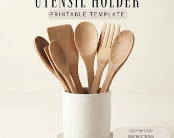 Utensilienhalter Slab Vorlage.  Homeware Pdf Anfänger mit Anleitung