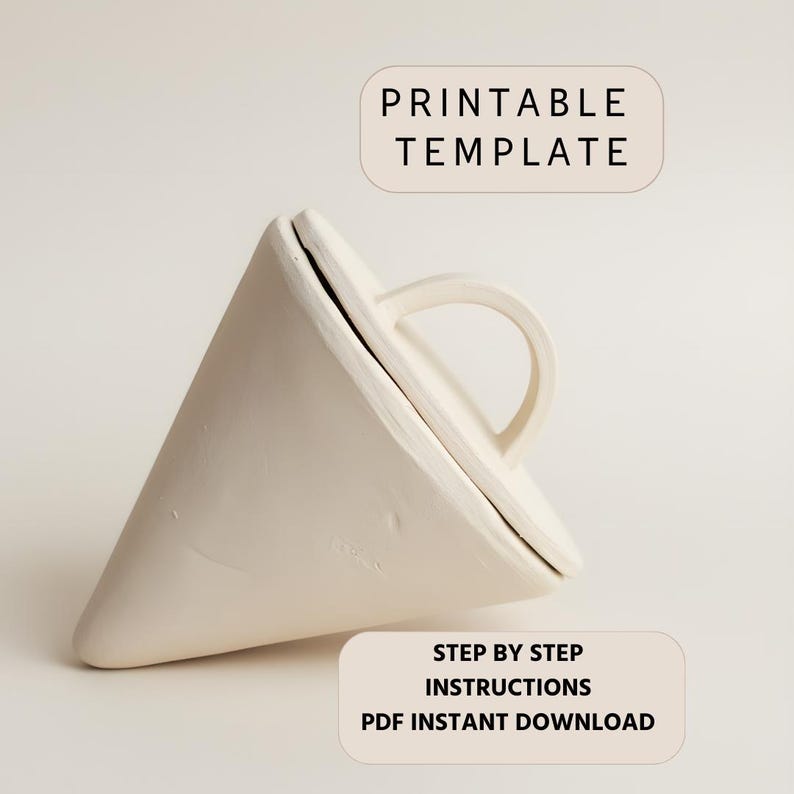 Oya self watering Pottery Template: instant download (PDF Pattern) image 13