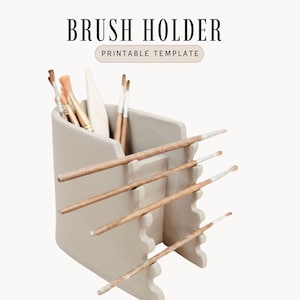 Sjabloon aardewerkborstelhouder: doe-het-zelf keramische potloodhouder (pdf-patroon)