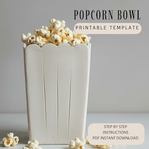 Pottery Popcorn Bowl Template: DIY Slab Building Pattern (PDF)