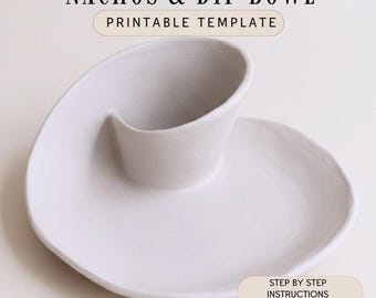 Nacho & Dip Bowl Pottery Template – Instant Download