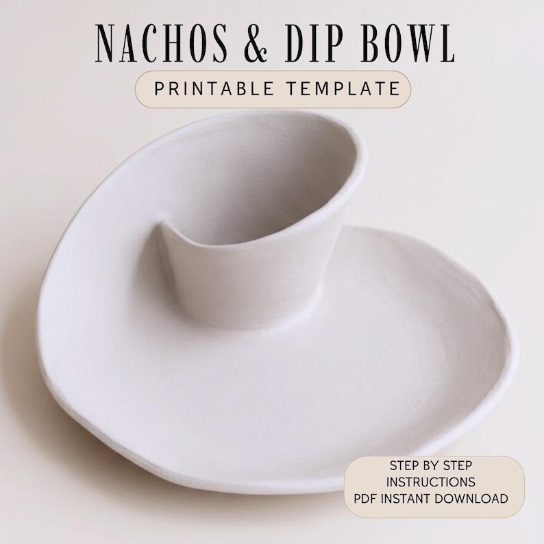 a white ceramic nacho bowl with a spiral design, placed on a plain white background.