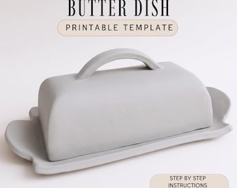 Butterdose Keramik Vorlage: DIY Plattenbau (PDF Pattern)