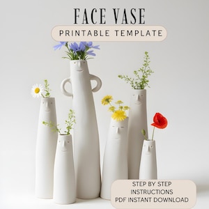 Tall Vase Pottery Template: DIY Ceramic Pattern (PDF Pattern)