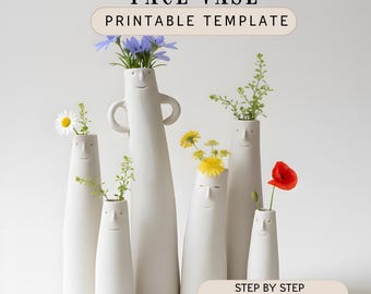 Tall Vase Pottery Template: DIY Ceramic Pattern (PDF Pattern)