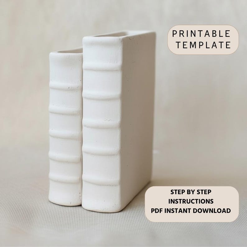 Book Vase Pottery Template – Printable PDF for Slab Building - Etsy