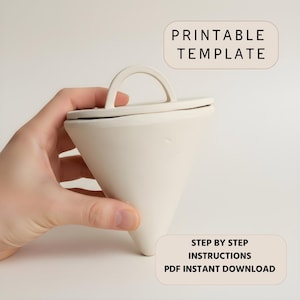Oya self watering Pottery Template: instant download (PDF Pattern) image 2