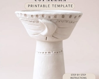 Pottery Smudge Bowl Template: Slab Building, Incense Holder (PDF Pattern)