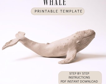Whale Pottery Template: Slab Building PDF (Instant Download)