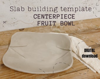 Origami Pottery Fruit Bowl Template: Slab Building PDF (Digital Download)