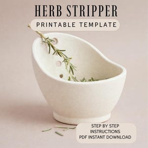 Kruidenstripper Aardewerksjabloon – Afdrukbaar doe-het-zelf keukenhulpje