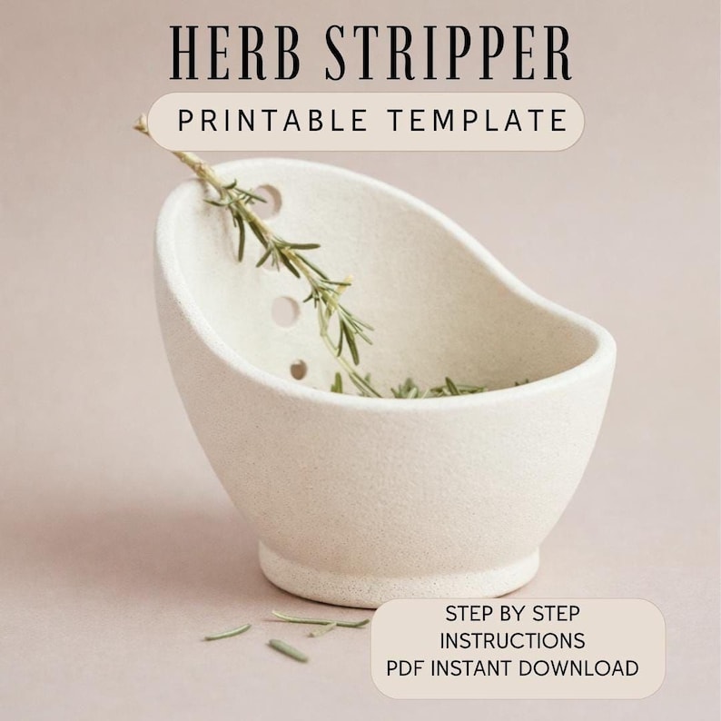 a white ceramic bowl with a sprig of rosemary inside, placed on a light-colored surface.