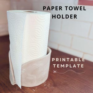 Porta-toalhas de papel modelo de cerâmica, modelo de construção de laje, modelo de cerâmica, padrão de toalheiro de cerâmica, porta-rolos de cozinha de cerâmica faça você mesmo