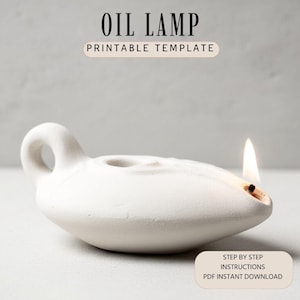 Sjabloon olielamp: doe-het-zelf keramische plaat bouwen (pdf-patroon)