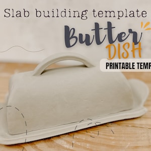 Butter dish pottery template, pottery tool, DIY slab building template