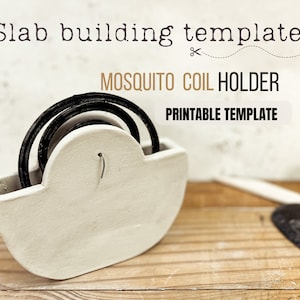 Mosquito coil holder pottery template for slab building,  incense holder slab pottery template, pottery tool, ceramic template