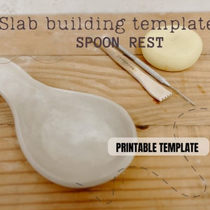 Pottery Spoon Rest Template: Slab Build, Printable (PDF Pattern) - Etsy