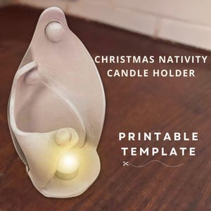 クリスマスのキリスト降誕キャンドルホルダー陶器テンプレート、キリスト降誕シーン陶器パターン、キリスト降誕セット、スラブ建物テンプレート、クリスマスオーナメント