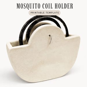 Plantilla de cerámica para soporte de espirales antimosquitos: Construcción con losas (patrón en PDF)