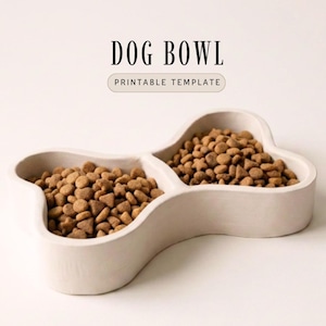 Dog Bowl Pottery Template: Slab Building PDF Pattern