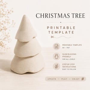Mall för julgranskeramik: DIY-keramisk dekoration (PDF-mönster)