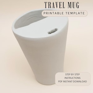 Ceramic travel mug Pottery Template PDF – Ceramic Tumbler Pattern