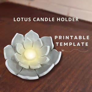 Lotus Blume Kerzenhalter Keramik Vorlage, Teelichthalter Keramik Muster, Platte Gebäude Vorlage, Yoga-Liebhaber Geschenk, Meditationsraum