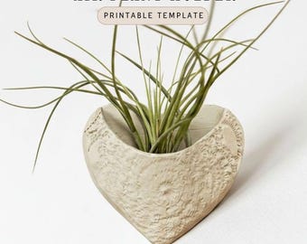 Air plant holer Pottery Template:  homeware Slab Building template  (PDF Pattern)