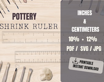 Pottery Shrink Ruler,  pottery tool, pottery supplies