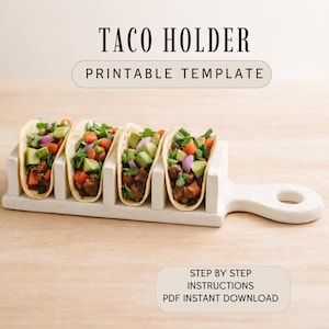 Taco holder Pottery Template – Slab buiding template pdf Instant Download