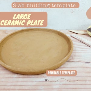 May include: A printable template for a large ceramic plate. The template is printed on a piece of paper and is ready to be cut out and used to create a ceramic plate.