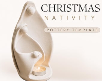 Holy family, Nativity scene Pottery Template (PDF Pattern)