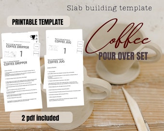 Pottery Coffee Dripper Template: Slab Building Pattern (PDF Pattern)