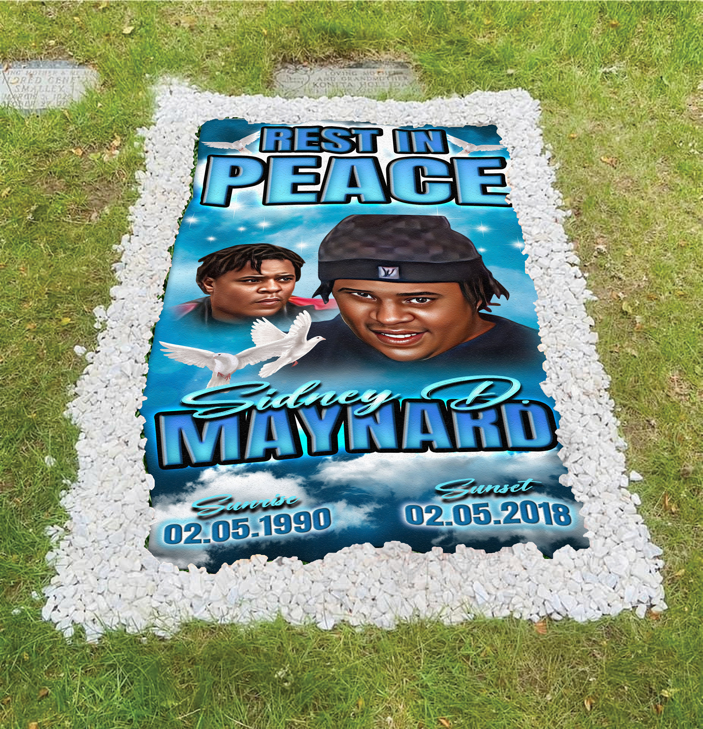 Custom Personalized Grave Blankets and Covers for Infinite Love High Quality Blanket Grave