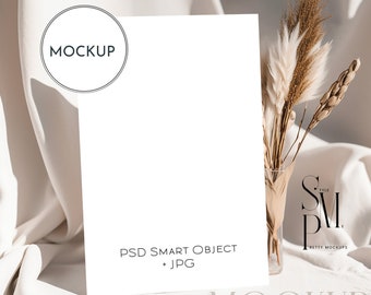 5x7" Card Mockup: Boho Wedding Stationery (PSD & JPG Digital Download)