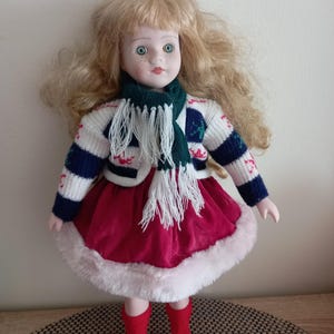 vintage porcelain doll,old goll,gift for her.