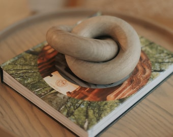 Abstract Wood Knot Sculpture, Minimalist Table Decor, Modern Neutral Home Accent, Organic Art