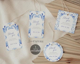 Cielito Lindo Baby Shower Favors | Mexican Fiesta Talavera Papel Picado Cielito Lindo Favor Tag | Papel Picado Favor Tag CLB01