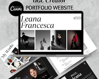 UGC Creator Portfolio Website| Ugc Template | UGC Portfolio Template  | Ugc Media Kit | Canva Website Template | Ugc Influencer | UGC