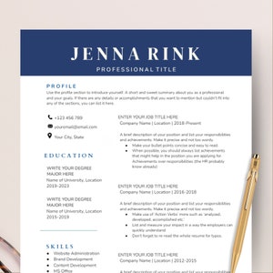 Resume Template Google Docs  | Photo Resume Template Google Docs | Professional Resume Template | Modern Resume Template | Resume ATS