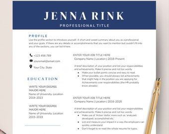Resume Template Google Docs  | Photo Resume Template Google Docs | Professional Resume Template | Modern Resume Template | Resume ATS